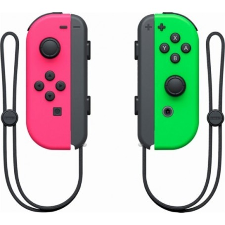 Paire de Manettes Joy-Con Rose et Verte