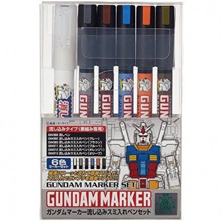 Gundam Marker AMS-122 [Set de 6 feutres]