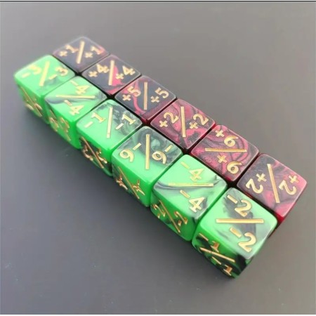 Acheter Dés à 6 faces - Marqueurs +1/+1 et -1/-1 - Magic th eGathering - GameSpirit