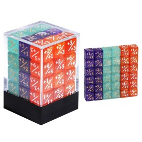Acheter Set de 36 Dés à 6 Faces Mini - Marqueurs +1/+1 et -1/-1 - GameSpirit